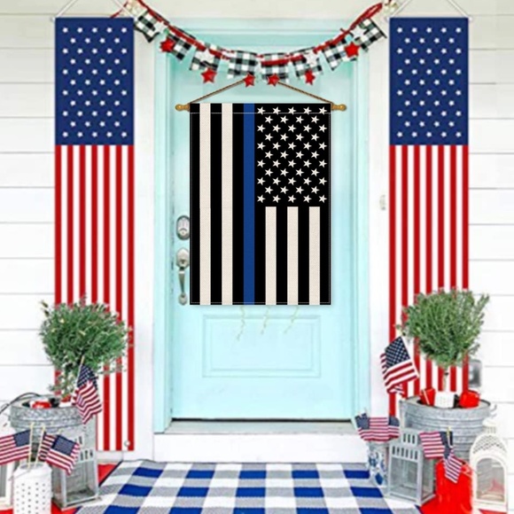 Thin Blue Line Lawn Garden Flag Yard Decor Live Matter Police Law Enforcement - Picture 6 of 7